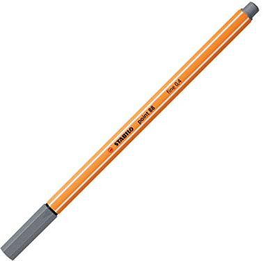 Stabilo Fineliner Point 88-Einzelstift-dunkelgrau, Edelstahl, único, 88/96