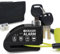 KRASER 6Y Bremsscheibenschloss mit Alarm 110 dB, Verstärkt, 3 Schlüssel (2 Ersatz) Hochsicherheits Motorradschloss, Wasserdicht,1.5m Rückrufkabel, Tasche, Universal Motorrad Schloss, Fahrradschloss