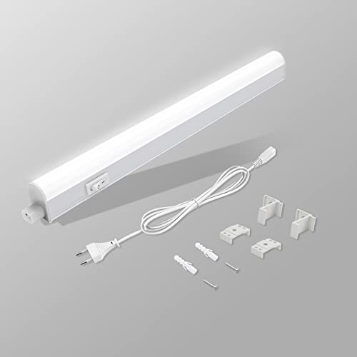 LED Sottopensile Cucina con Interruttore 5W 31.5cm 500lm Luce LED Sottopensile Bianco Naturale 4000K Lampada Sottopensile Super Luminoso per Cucina Camera da Letto Bagno Libreria