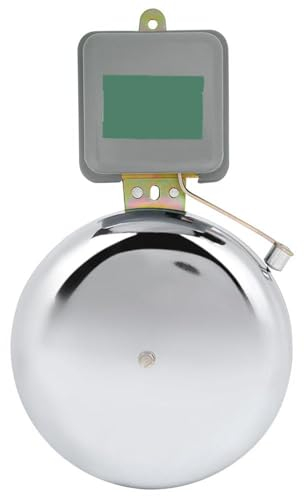 YUMILI Timbre Escolar de Acero Inoxidable, Timbre Escolar Eléctrico, Timbres Potentes, Antichispas Campana Con Anillo de Tiempo Chispas Tipo Timbrede Externo Para Fábricas Escolares, 150 mm CA 220V