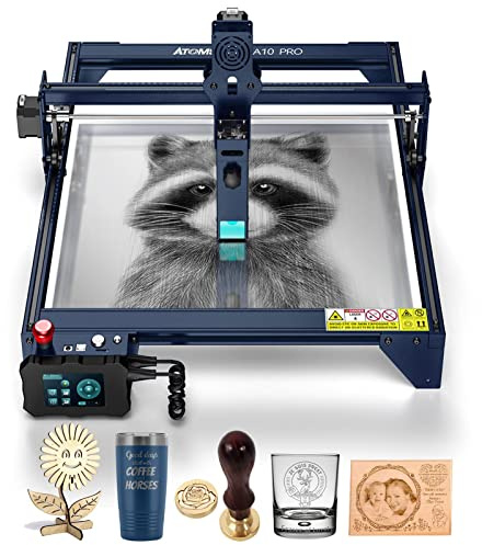 ATOMSTACK A10 Pro 50W Laser Engraving and Cutting Machine - CNC Offline Engraver With 10W Module for Wood, Metal, Glass, Ceramics - 410 x 400mm DIY Engraver