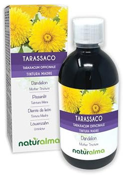 Tarassaco (Taraxacum officinale) radici e foglie Tintura Madre analcoolica Naturalma - Estratto liquido gocce 500 ml - Integratore alimentare - Vegano