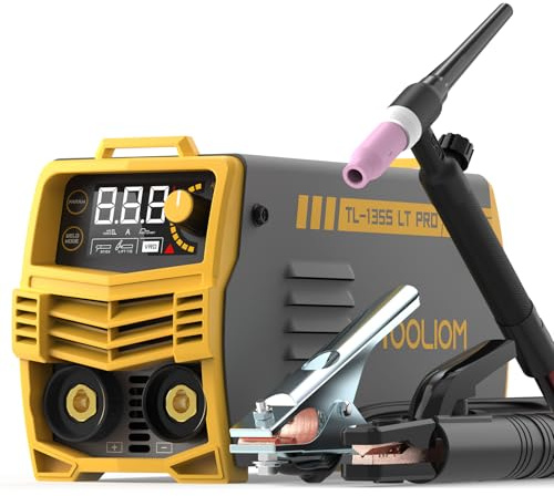 TOOLIOM 135A 110V TIG Welder MMA ARC Welding Machine with Lift TIG Torch with LCD Display Portable Welding Machine