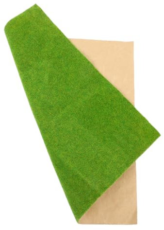 Milisten Model Turf Fairy Artificial Lawn Dollhouse Grass Mat Sand Table Decoration Grass Square Mat Fake Turf Pad Pet Miniature Plastic