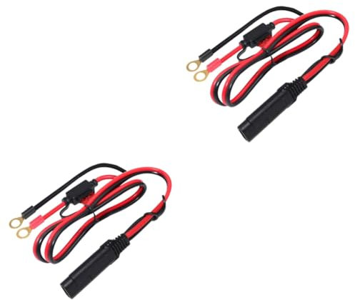 Mobestech 2pcs Sae to Ring Connector Extension Cable Sae Adapter Cord for Battery Charger Maintainer for Garage Workshop Use