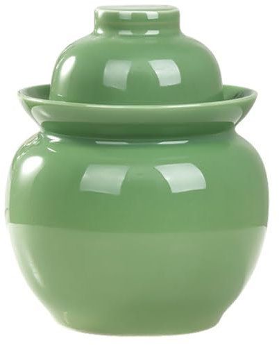VBVARV Pickle Jar Fermentation Jar, Fermentation Kit with Water Seal, with Lid for Pickles, Kimchi, Sauerkraut, Canning, Fermentation, And Wine Brewing,Green,5L