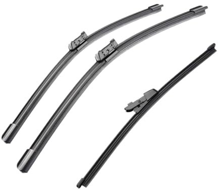 PUNICS Flachbalken Kompatibel Mit A3 S3 8V Für Sportback 2012 2013 2014 2015 2016 2017 2018 2019 2020 Wischerbürsten Vorne Hinten, Zubehör Windschutzscheiben-Flachwischer
