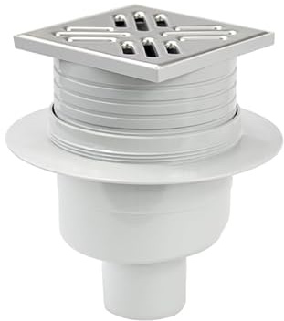 Vogi Bodenablauf Vertikal Edelstahlrost INOX 10x10 cm