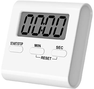Minuteur de cuisine grand écran LCD numérique Compte à rebours Chronomètre Alarme Pratique Réveil de cuisine