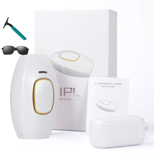 Lumynology BLOOMY Épilateur Lumière Pulsée, D'épilation Épilateur Laser Portable,Pour Femme Et Homme, Corps, Visage, Aisselles (Blanc)