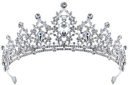 EVER FAITH Tiara Krone Tropfen österreichischen Kristall Prinzessin Haarschmuck Haarband für Quinceanera Pageant Prom Geburtstag
