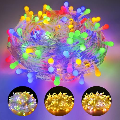 FREMON Guirlande Lumineuse, 11 Modes 23M Guirlande Lumineuse Exterieure et Intérieur, Multicolore et Jaune Chaud, IP44 Étanche Guirlande LED Chambre, Idéal pour Decoration Balcon, Mariage, Noël, Fête