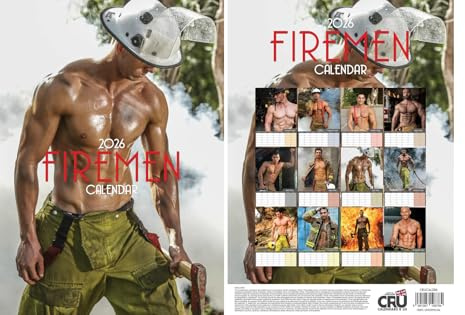 Brandmän 2026 väggkalender, A3 storlek, 12 månaders fantastiskt fotografi