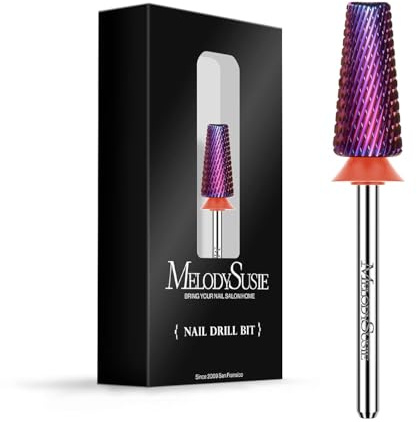 MelodySusie Professionelle 5-in-1 Nagelfräser Aufsätze, 3/32'' Hartmetall-Wolfram Multifunktions Fräser Bits, Nagelfräser Bits für Maniküre/Pediküre/Cuticle/Gel-Polishing