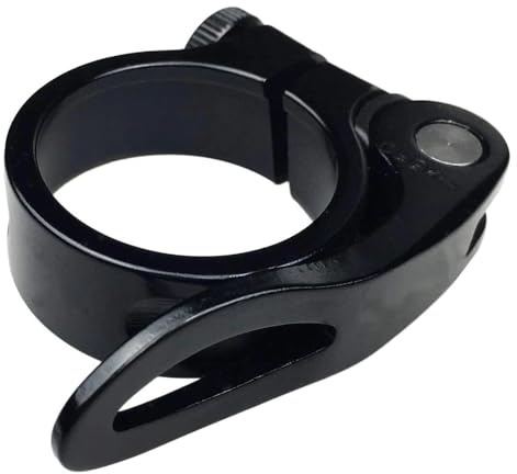 Crozgan Bike Seat Post Clamp,Quick Release Seatpost Clamp Aluminium Alloy Bicycle Quick Release Seatpost Bicycle Mounting Tube Fittings (31.8mm,Black)