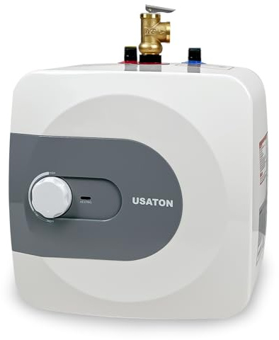 Electric Hot Water Heater 2.5 Gallon - Compact Under Sink Portable Mini Small Tank Instant Hot Water Heater for RV Camper Kitchen Food Truck, Point of Use, 110V/120 volt, 1440W, Wall or Floor Mounted