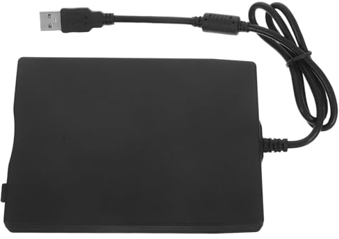 TEHAUX Disquete Externa USB 2.0 Negra Portátil con Carcasa Abs para Portátil y Pc, Lector de Discos para Ordenador de Alta Velocidad
