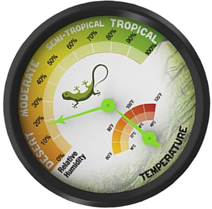 UTHCLO Reusable Reptile Box Temp Measurer with High Precision Pointer Thermometer for Indoor Space and Pet Box, Made of Sturdy Abs and Aluminum, for Measuring Water Temperature