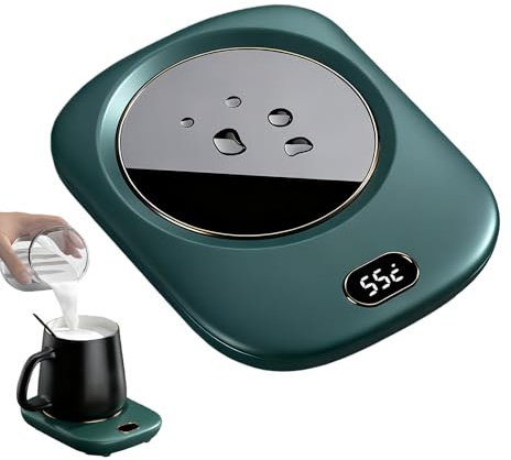 Kaffemugg varmare – USB kaffevärmare, smart digital display värmeunderlägg, digital display 3-temp inställningar, elektrisk värmeskrivbord kaffevärmare platta för hem rum resor utomhus dryck te