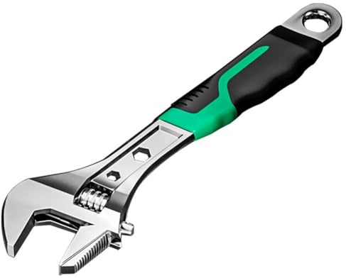 Rollgabelschlüssel 4er Set mit 8 in 10 in 12 in 15 in Größen für Chrom-Vanadium-Stahl Anti-Rutsch-Griff für Profi und Heimwerker
