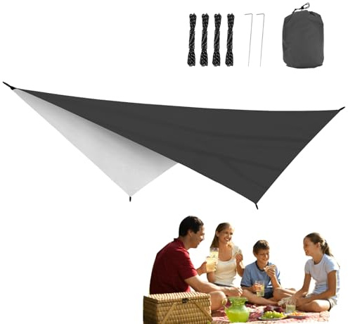 Tenda Ombreggiante a Vela | Copertura Parasole a Blocco UV | Vela da Sole Impermeabile | per Spiaggia, Esterno, Giardino, Cortile, Portico, Ponte, Pergola, Campeggio, Picnic, Uscite