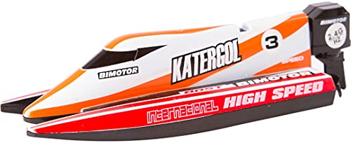 Invento just Play - RC Mini Race Boat Red, Rennboot, Speedboot, Wasserspiele Badewanne Schiff mit Fernsteuerung 2-Kanal 2.4 GHz, Pool, Schwimm Boot ferngesteuert für Kinder, Spielzeug ab 8 Jahre