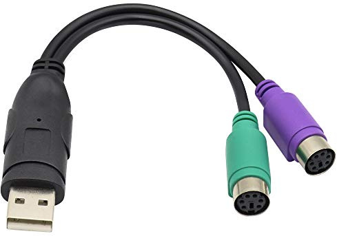 zdyCGTime USB Männlich auf Doppel-PS2 Weiblich Splitter,Konvertierung Kabel für Tastatur und Maus,Konvertierung Kabel für Tastatur und Maus,Unterstützung von Win98/XP/7/8 usw.(1Stück)