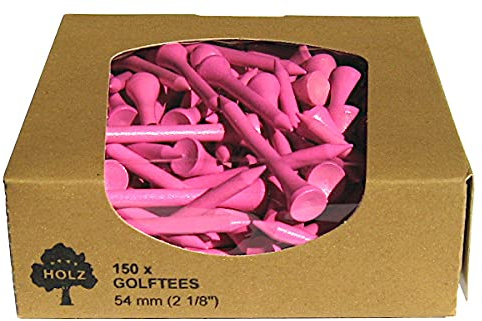 GOLF-TEES.SHOP TEES in der ÖKO-Box - 54mm (150 STK) / 70mm (135 - Hartholz oder Bambus - versch. Farben