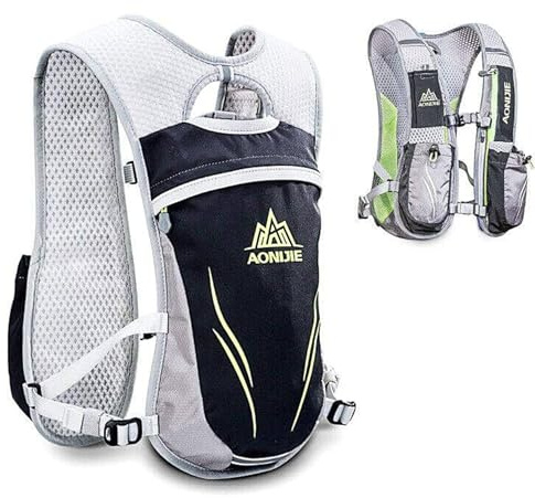 HINATAA Trink Rucksack Herren Damen, 5.5L Lauf Trinkweste, 250g Ultraleicht Laufrucksack, Hydration Pack Fahrradrucksack für Laufen, Camping, Wandern, Marathoner
