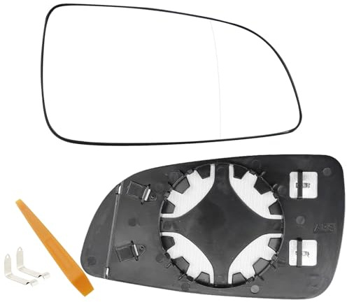 Spiegelglas Ersatz für Opel Astra H 2004-2008 Beheizbar Beifahrerseite | Ersatzspiegelglas Außenspiegel Asphärisch Außenspiegel Verstellbar Geeignet Rückspiegelglas ABS-Seitenspiegelglas - Rechts