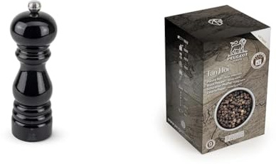 PEUGEOT - Moulin à Poivre Paris u'Select 18 cm+Sélection Epices - Poivre Noir du Vietnam - Poivre Tan Hoi - Origine Vietnam - Innovation Sachets Fraîcheur Triple Protection