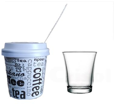GALI SL - Pack 100 Vasos de Café para Llevar desechables de papel cartón con 100 Tapas y 100 paletinas, Vasos desechables para llevar, Vasos para bebida caliente (100, 120 ml (4 onzas))