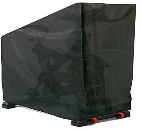 Exercise Bike Cover Heavy Duty Oxford Waterproof Cloth Spin Bike Protector Universal Training Cycling Bike Dust Wind Proof UV Resistant Black Protective Case for Indoor Fitness Gym Stationary Bike