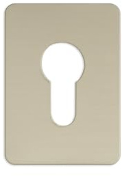 TSS Rosace de réparation autocollante en aluminium anodisé argenté 65 mm x 47 mm