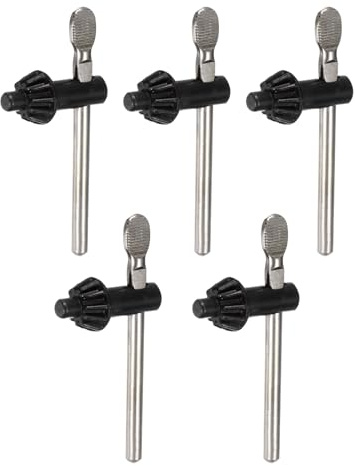 QUARKZMAN Trapano Mandrino Chiave 8mm Diametro 11 Denti Carbonio Acciaio Trapano Ostacola Utensile Sostituzione Trapano Premi Mandrino Chiave per 3-16mm Trapano Mandrino Argento 5pz