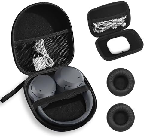 GOTRUST Housse Casque Audio Rigide, Étuis Housses pour Casques Écouteurs, Universel Étui de Transport Robuste pour Casque Compatible avec Sony MDR-XFB950BT, MDRZX310, MDRZX330, COWIN E7