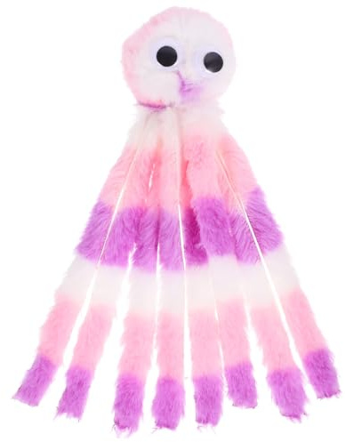 Toddmomy Jouet Interactif en Forme De Pieuvre en Peluche pour Chat - Jouet À l'herbe À Chat, IdéAl pour Les Chatons, Encourage Le MâChage Et L'Interaction, 18.5 Cm