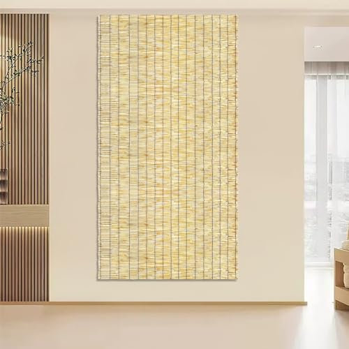 Bambus-Zaun-Rolle, 3 m x 10 m lang, natürliches Finish, ideal für Hinterhof, Garten, Balkon, Sichtschutz und Zaunteiler, originale schwarze Linienfarbe