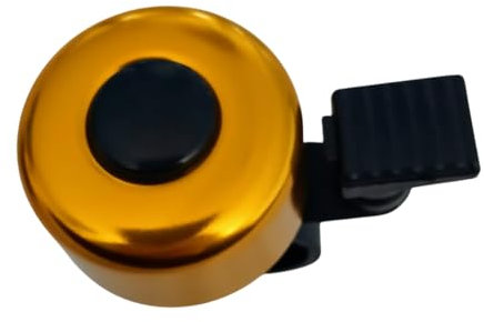 Fahrradklingel Gold Laut – Fahrrad Klingel Metall Wetterfest für Lenker 19–22 mm – Klingel Fahrrad für E-Bike, MTB, Citybike & Kinderfahrrad