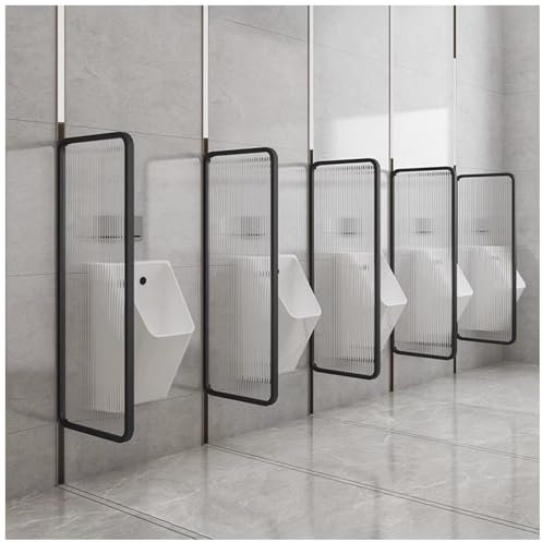 FLEPYHB Schutztrennwand für Öffentliche Toiletten mit Gehärtetem Glas, Urinal-Toilettentrennwand für Männer, An Der Wand Montierte Urinal-Sichtschutzwand für Schulen, Bars, Hotels