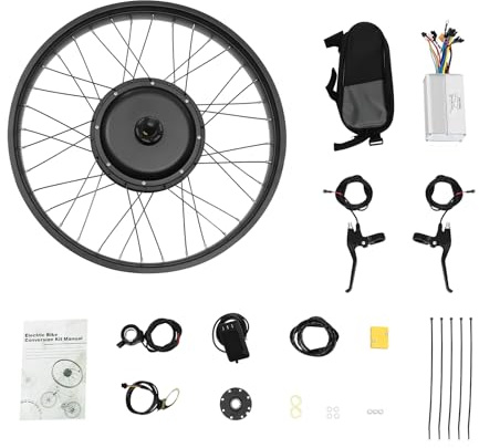 DCSYOG Fat-Bike - Kit de conversion de vélo électrique 26 - 48 V - 1000 W - Moteur sans balais - Avec écran LCD et bouton rotatif au pouce - Kit de conversion de vélo électrique