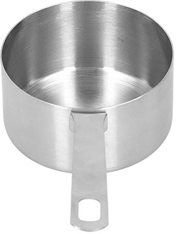 Grcfumo Stainless Steel Measuring Spoon, Tablespoon with Hanging Holes, Baking Measuring Cup, Measuring Cup with Handle for Seasoning Powder and Coffee Powder (3/4cup)