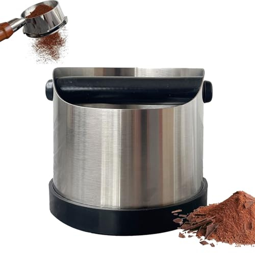 Bac à Marc de Café 700 ML, Récipient à Marc de Café pour Porte-Filtre, Récipient à Battre en Acier Inoxydable, pour Machine à Café delonghi Sage Ninja, Accessoires - Argent
