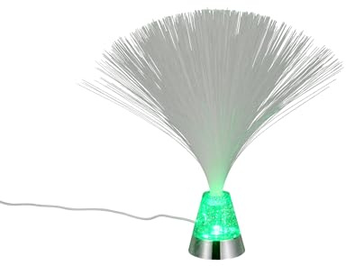 meineWunschleuchte Coole Faserlampe mit RGB Farbwechsel (auch Batteriebetrieb geeignet) Höhe 31,5cm