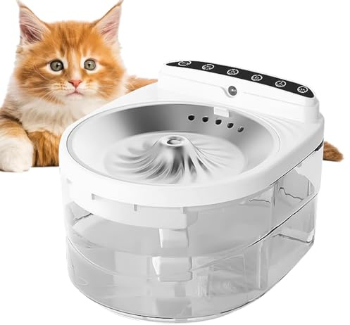 Fuente de Agua para Gatos 3 Litros Silenciosa Inalámbrica Automática