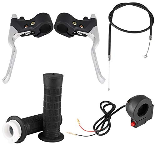 Bremshebel Motorrad Schalter Haltegriffe On/Off-Schalter Gasbremshebel Kit für Pocket Bike Mini Motorrad