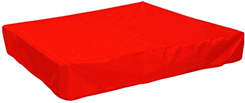 Quadratische Schwimmbadabdeckung Kinder Sandkasten-Schutzabdeckung Poolzubehör (120x120x20cm)(Rot 2)