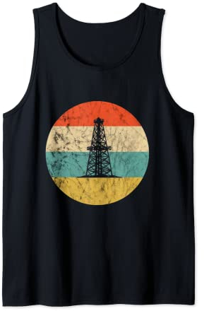 Huilier Vintage Retro Oil Rig Oilman Worker Débardeur