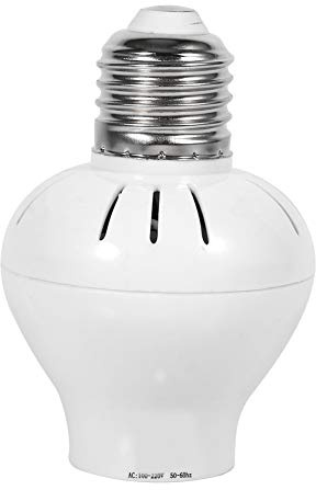 GOTOTOP Lampenfassungen E27 mit 360° Mikrowellen Bewegungsmelder LED Leuchtmittel Schalter Sockel AC 100-240V