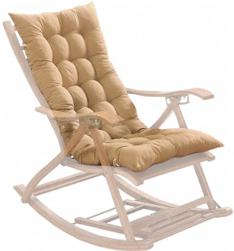 SHAIRMB Cojín para Silla Mecedora, Acolchado con Asiento y Respaldo | Silla no incluida. Cojín grueso y suave con correas de fijación, almohadilla cómoda para sillas mecedoras de madera